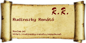 Rudinszky Renátó névjegykártya