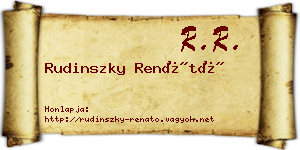 Rudinszky Renátó névjegykártya