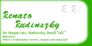 renato rudinszky business card